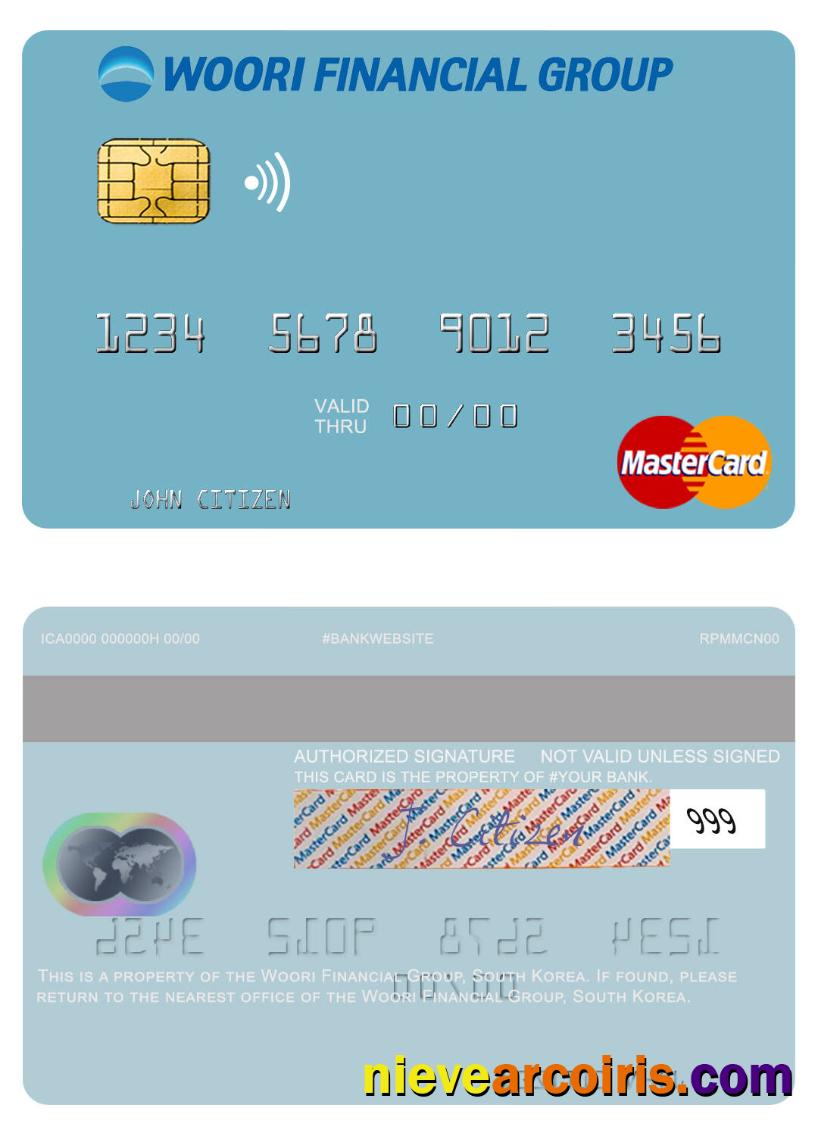 South Korea Woori Financial Group mastercard